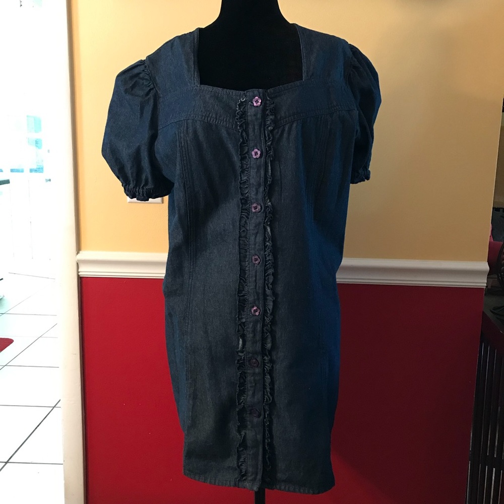 Denim 24/7 Ruffled Denim Top